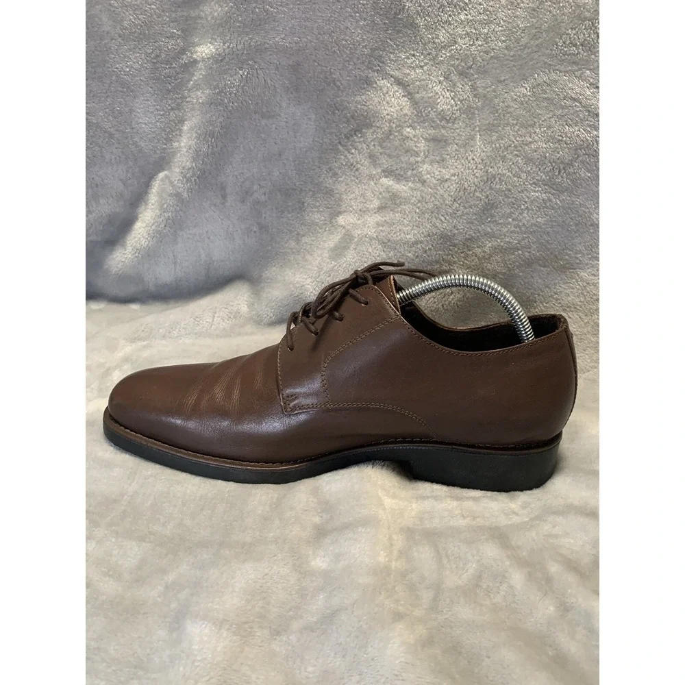 Studio Belvedere Dress Shoes‎ Mens 9.5 Chisel Brown Leather Square Toe Brazil